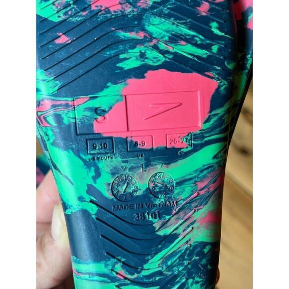 Speedo Youth Multi Color Swimming Flippers. Size Small ( 9-10) - Picture 4 of 4